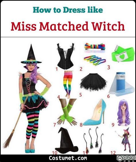 Miss matxhed witch costume infographics